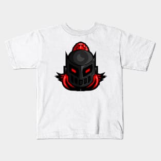 knight head with long hair vector character Kids T-Shirt